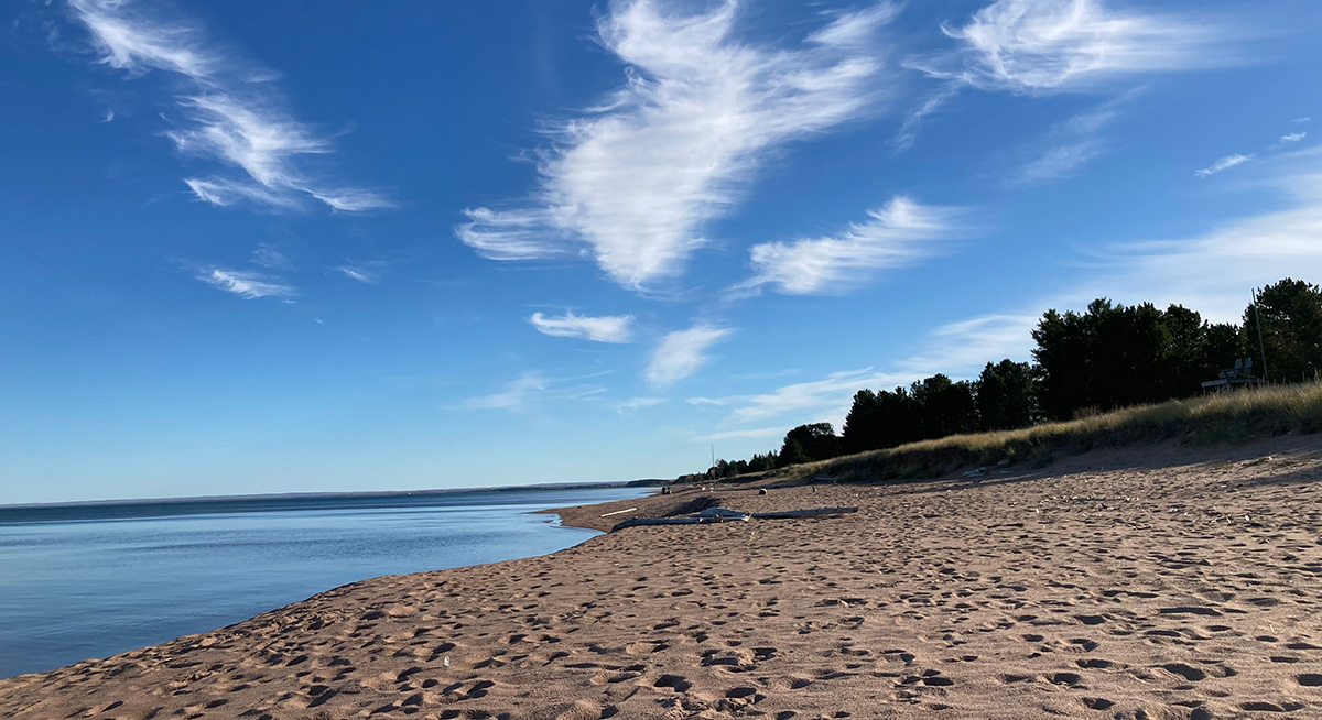 Minnesota's Park Point Beach and Lake Superior.