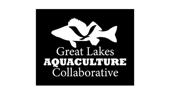Logo with fish, gull, and the words Great Lakes Aquaculture Collaborative.