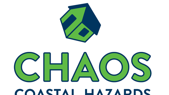 Image of CHAOS logo with blue and green text: CHAOS Coastal Hazards of Superior