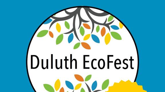 Tree illustration that says "Duluth EcoFest - with green jobs fair!"