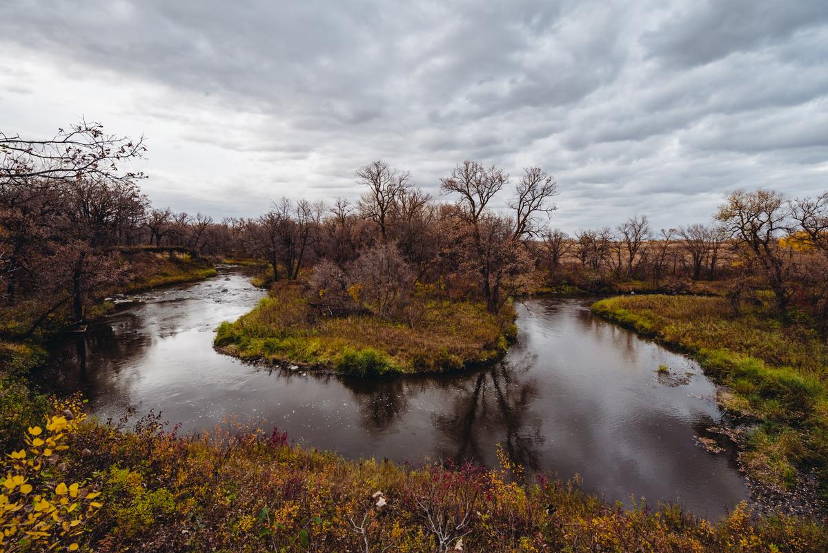 A bend in Buffalo River at Buffalo River State Park.